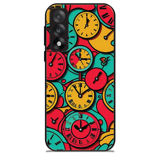 Colorful Vintage Clocks - Glossy Metal Silicone Cases for OnePlus Models