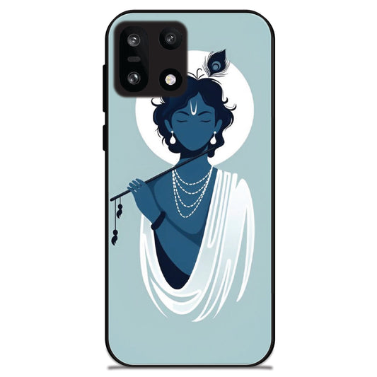 Minimal Krishna Flute Art - Glossy Metal Silicone Cases for OnePlus Models