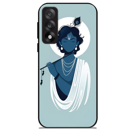 Minimal Krishna Flute Art - Glossy Metal Silicone Cases for OnePlus Models