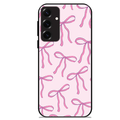 Pink Bows - Glossy Metal Silicone Cases for Samsung