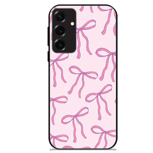 Pink Bows - Glossy Metal Silicone Cases for Samsung