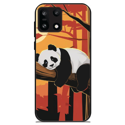 Sleeping Panda Sunset - Glossy Metal Silicone Cases for OnePlus Models