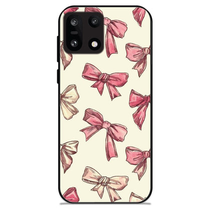Pastel Pink Bows - Glossy Metal Silicone Cases for Oneplus