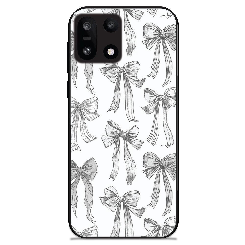 White Bows - Glossy Metal Silicone Cases for Oneplus