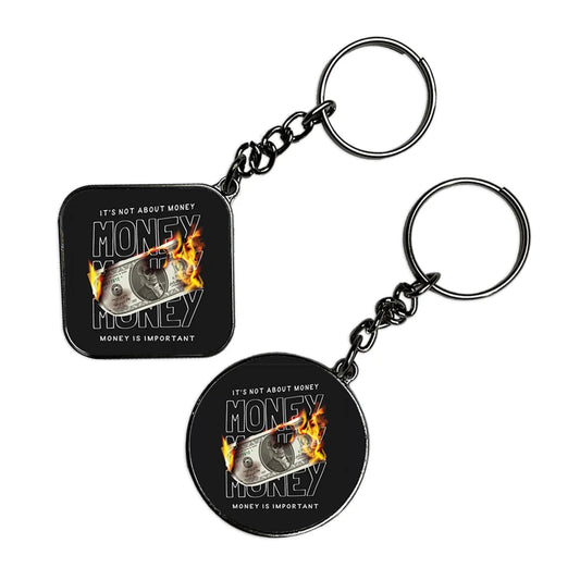 Money - Keychain With Silver Border (Pack Of 2)