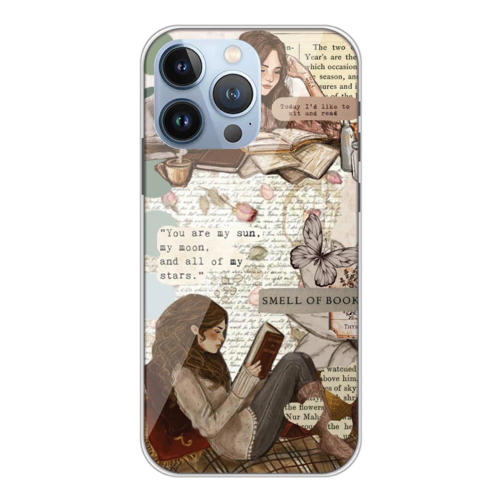 Book Collage - Silicone Case For Apple iPhone Models Apple iPhone 13 pro 