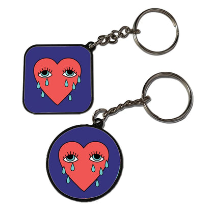 Heart Crying Tarot - Keychain With Black Border (Pack Of 2)