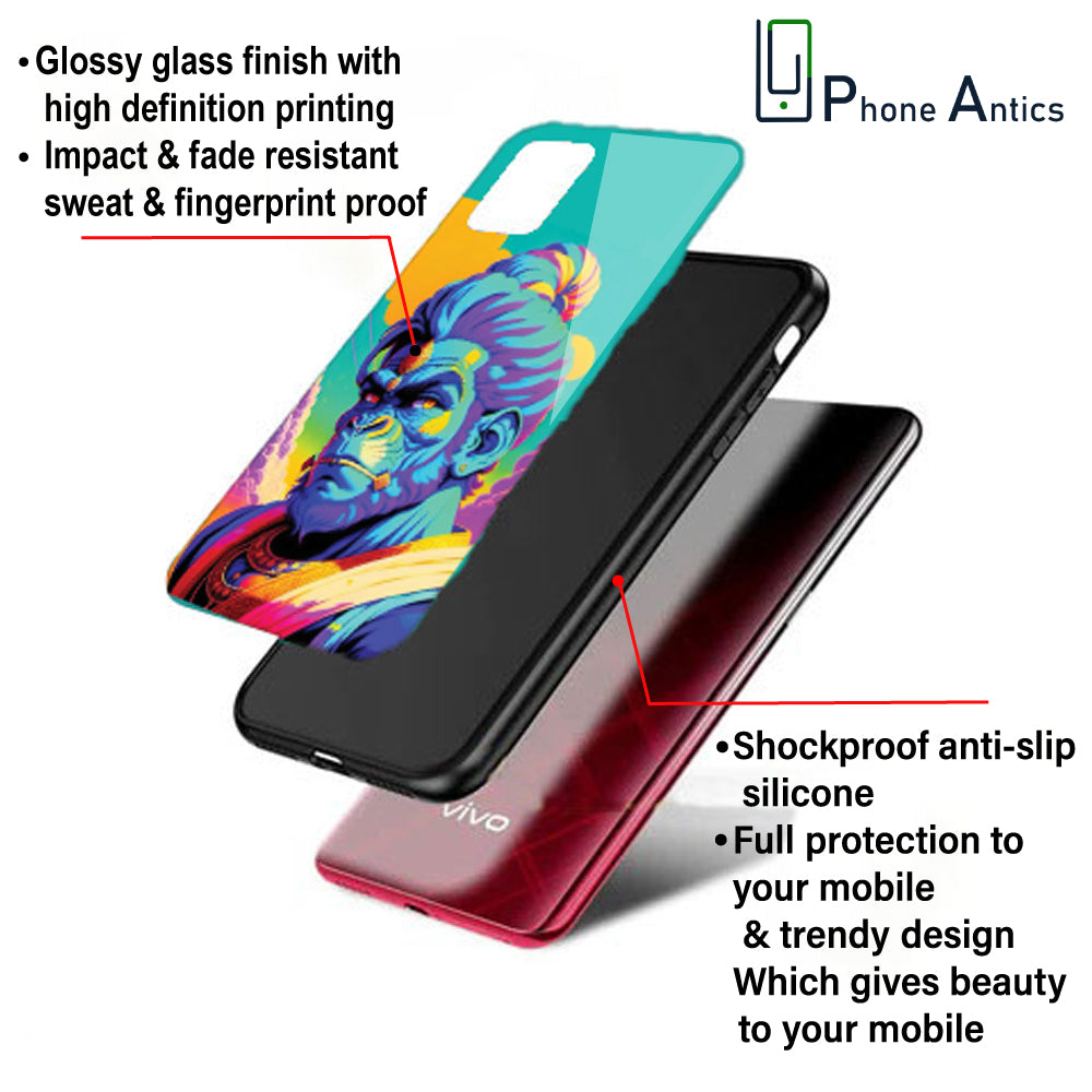 Lord Hanuman - Glass Case For Samsung Models infographic