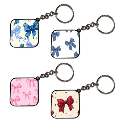 Bow - A Combo Of 4 Black Border Keychains