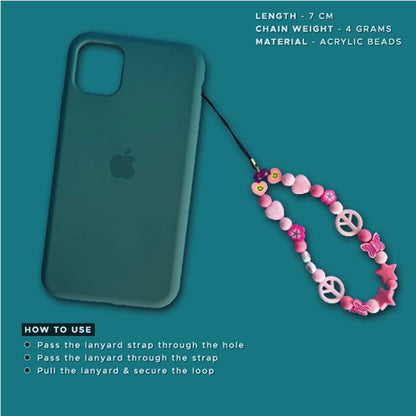 Pink And Blue Peace - A Combo Of 2 Phone Charms infographic