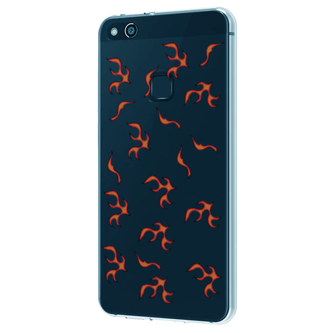 Orange Mini Flames - Clear Printed Case For Redmi Models