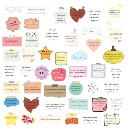 Inspirational Sticker Bundle – 40 Waterproof Aesthetic Stickers for Phone Cases, Clear Covers, Journals, Scrapbooks & More