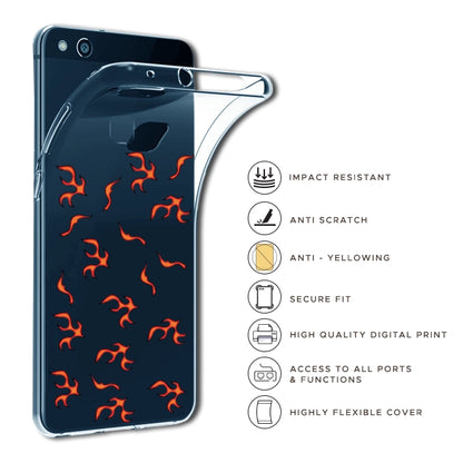 Orange Mini Flames - Clear Printed Case For Realme Models Infographics