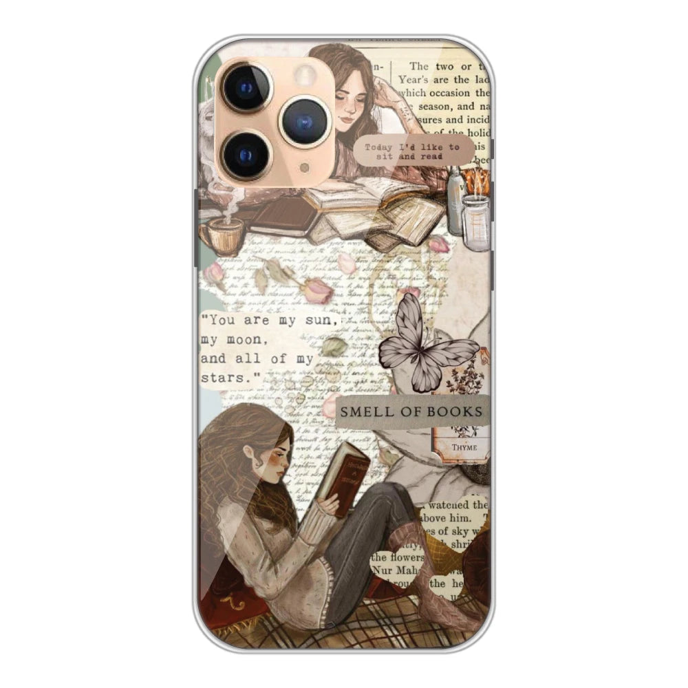 Book Collage - Silicone Case For Apple iPhone Models Apple iPhone 11 pro Max