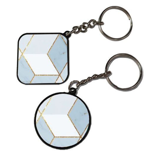 Geometry - Keychain With Black Border (Pack Of 2)