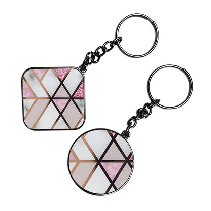 The Golden Lines - Keychain With Silver Border (Pack Of 2)