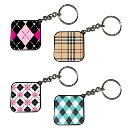 Patterns - A Combo Of 4 Black Border Keychains