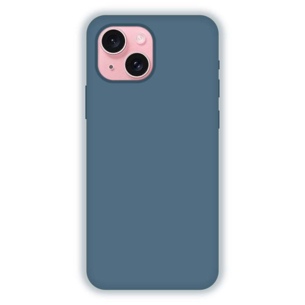 Grey Blue Lavender Liquid Silicon Case For Apple iPhone Models