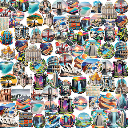 Places Sticker Bundle – 47 Waterproof Aesthetic Stickers