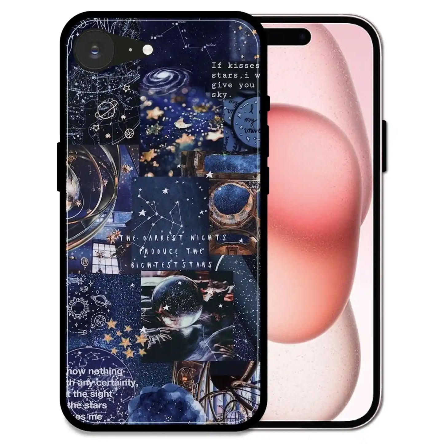 'Galaxy Dreamscape - Glossy Metal Silicone Case For Apple iPhone 16e