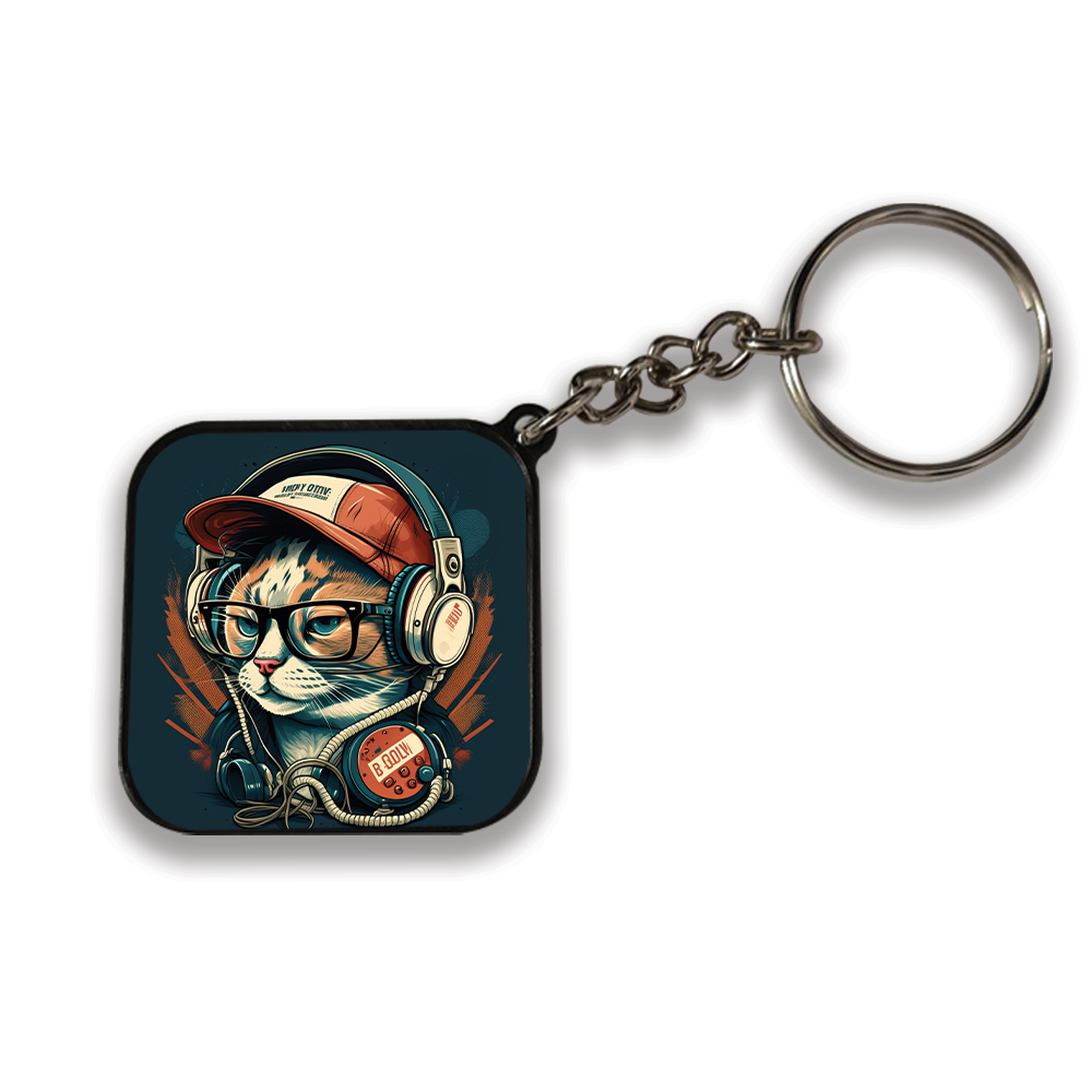 Tiger DJ - Keychain square