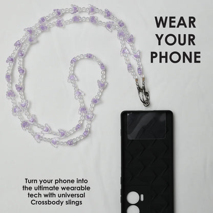 Purple Fly Beads - Cross Body Phone Slings