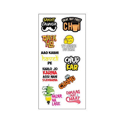 HIndi Quirky Quotes Themed Stickers