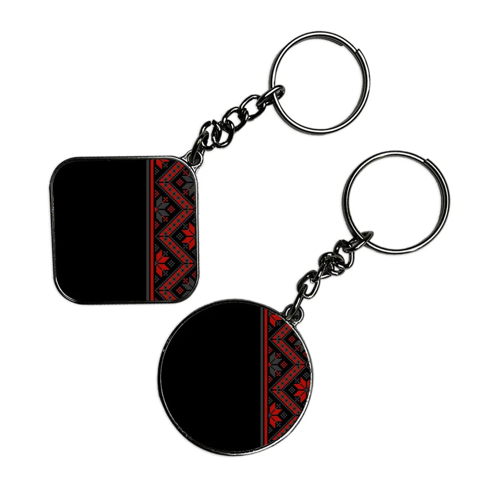 Mandala - Keychain With Silver Border (Pack Of 2)