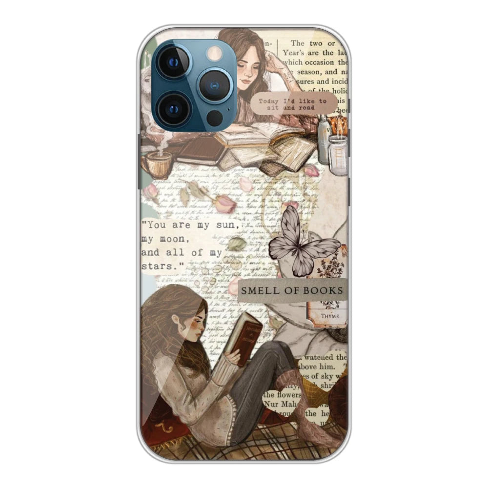 Book Collage - Silicone Case For Apple iPhone Models Apple iPhone 12 pro Max