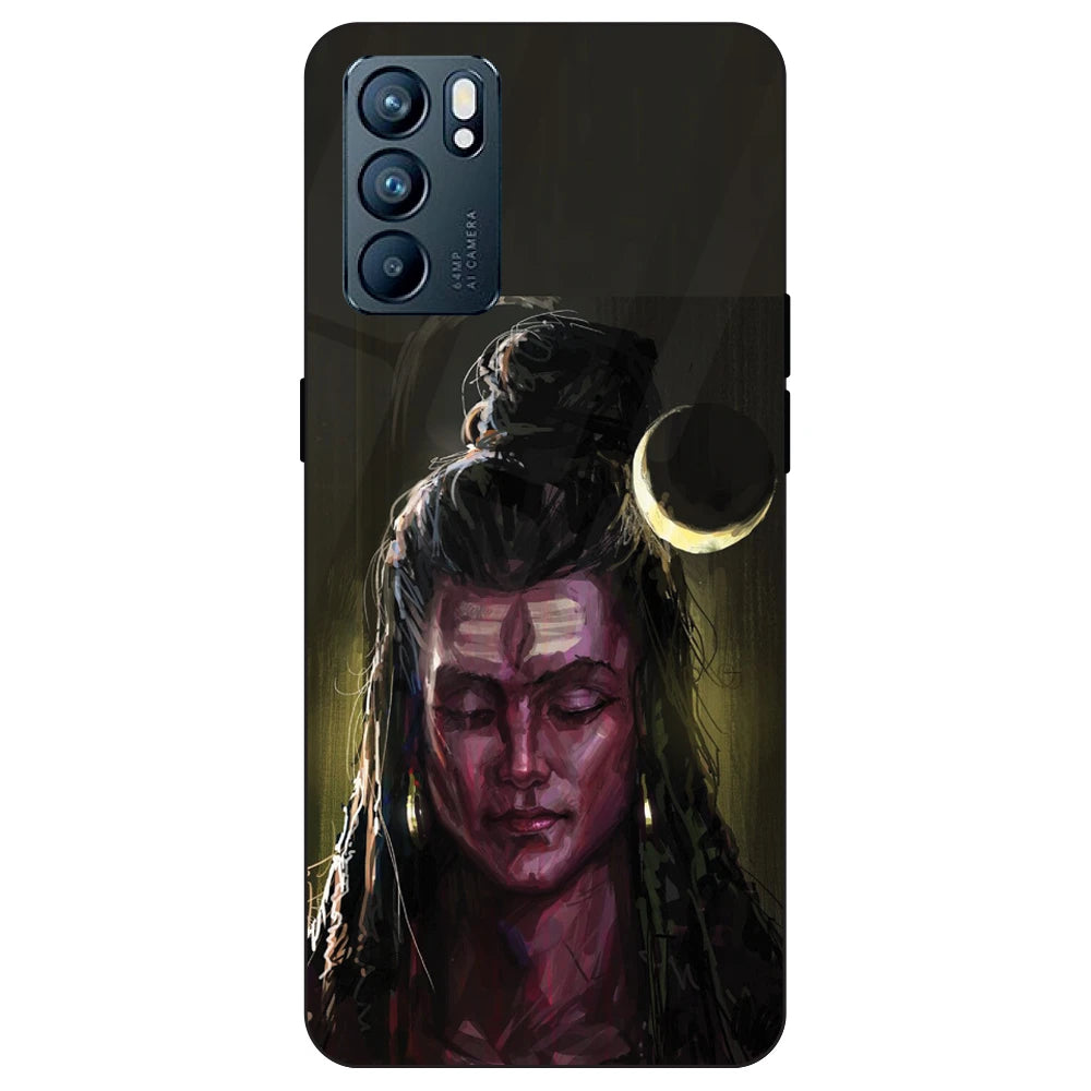 Lord Shiva - Glass Case For Oppo Models