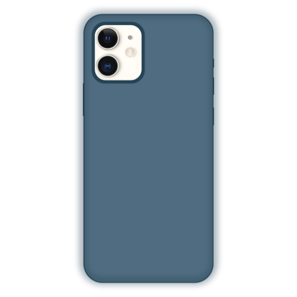 Cobalt Blue Liquid Silicon Case For Apple iPhone Models