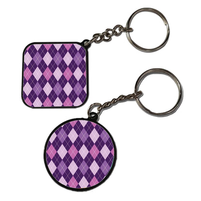 Plaids - Keychain With Black Border (Pack Of 2)