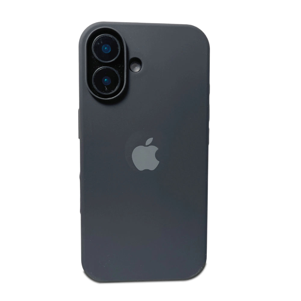 Black Liquid Silicone Case For Apple iPhone Models
