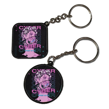 Cyber Street Style - Keychain With Black Border (Pack Of 2)