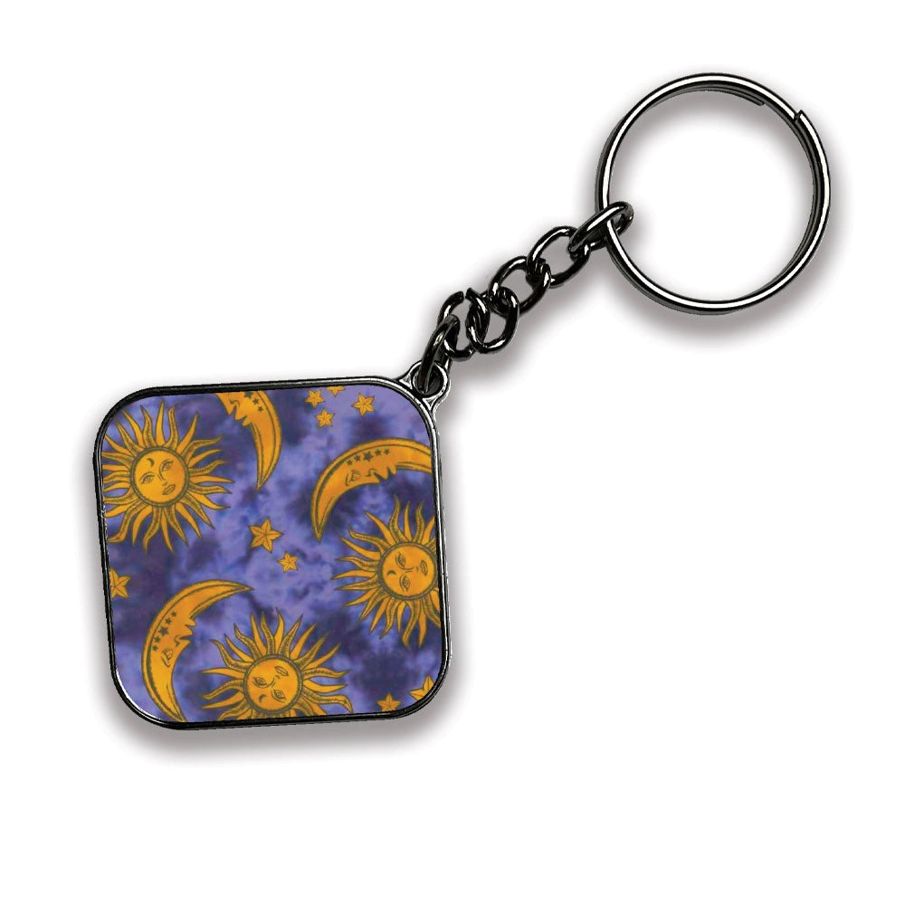 Sun - A Combo Of 4 Silver Border Keychains