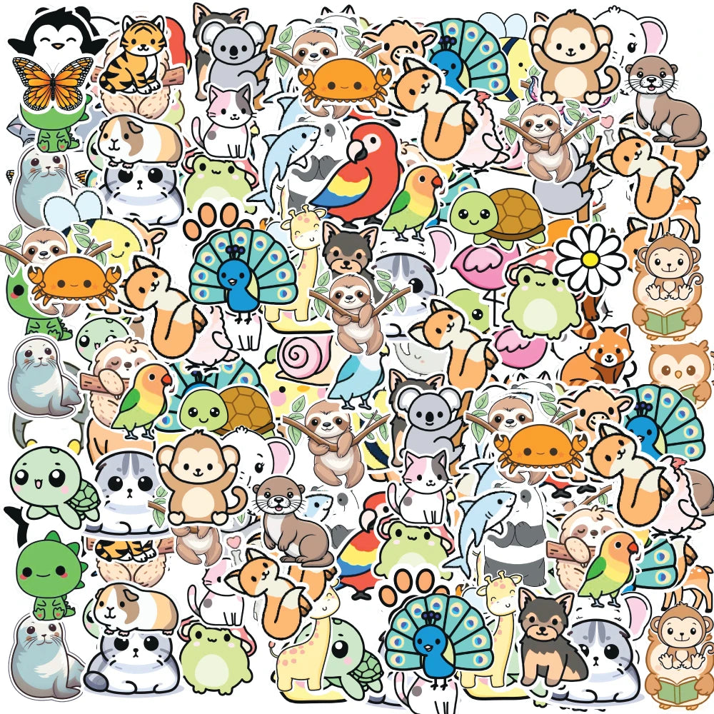 Cute Animal Stickers Pack – 42+ Kawaii Cartoon Stickers