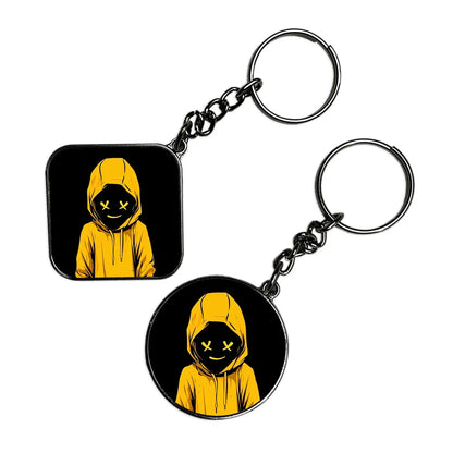 The Hood - Keychain With Silver Border (Pack Of 2)