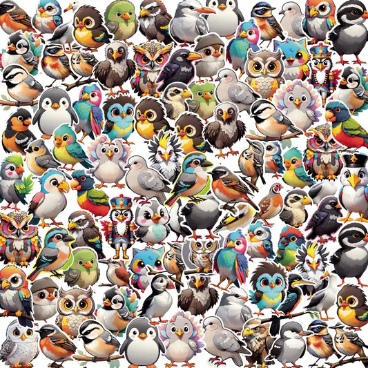 Birds – 47 Waterproof Aesthetic Stickers for Phone Cases, Clear Covers, Journals, Scrapbooks & More