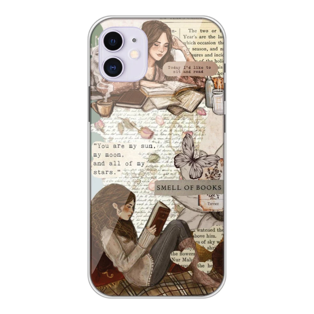 Book Collage - Silicone  Case For iPhone Models Apple iPhone 11