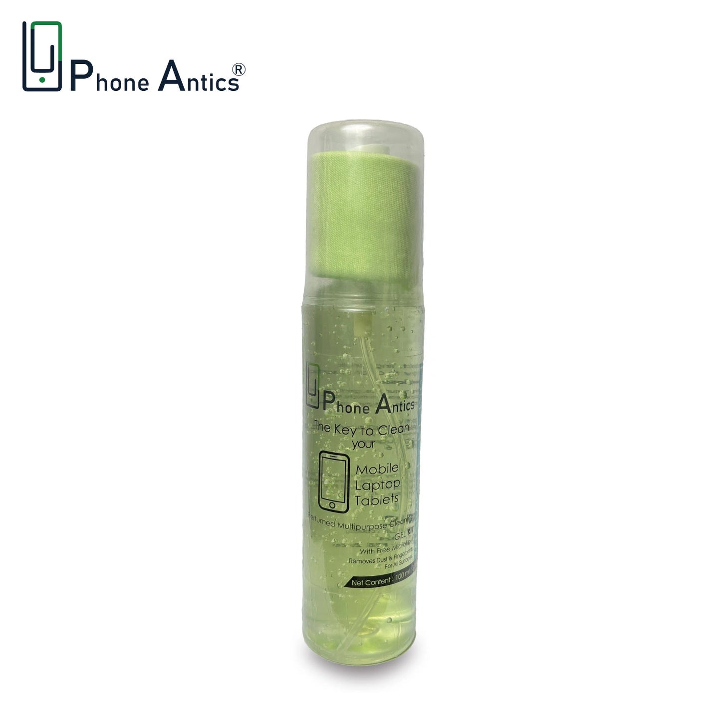 Mobile Screen Cleaning Gel With Microfiber Cloth- Green Apple