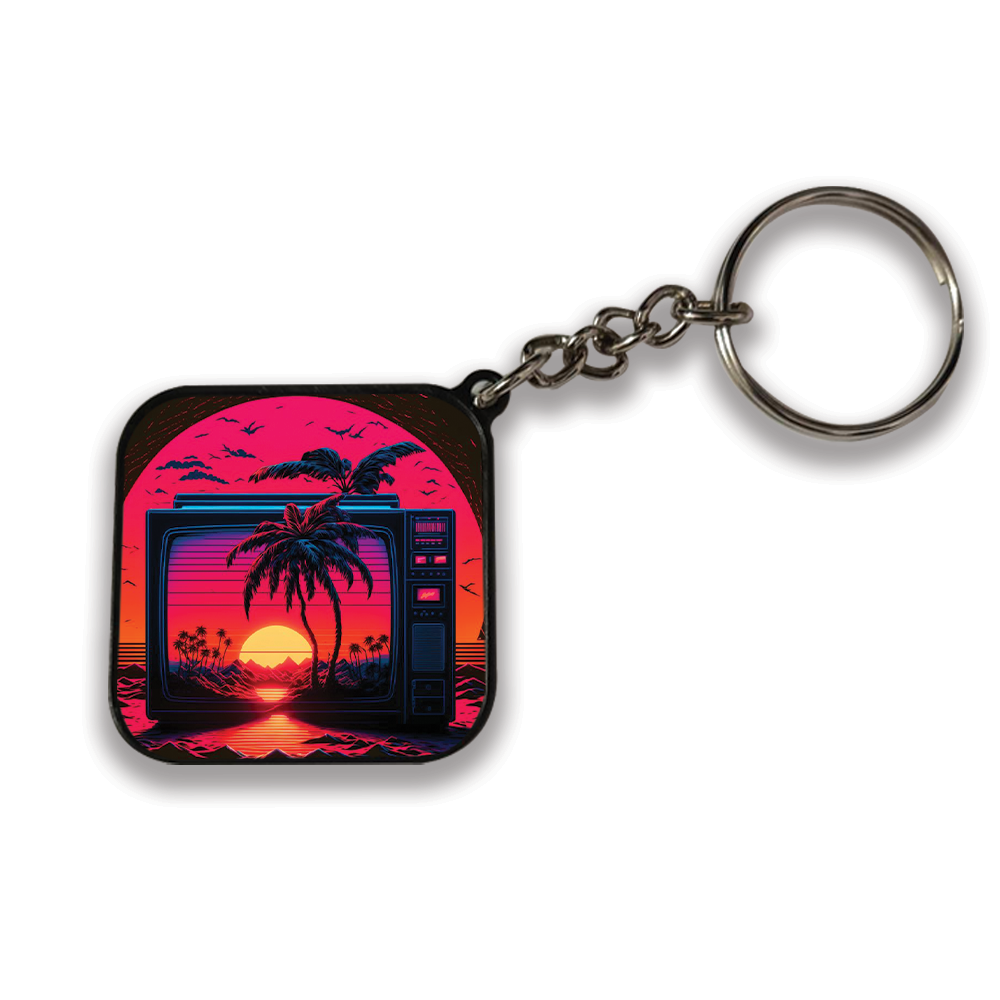 Orange Sunset - Keychain square