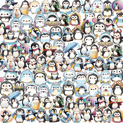 Pengiun – 42 Waterproof Aesthetic Stickers for Phone Cases, Clear Covers, Journals, Scrapbooks & More
