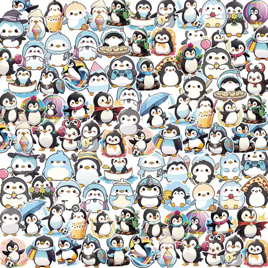 Pengiun – 42 Waterproof Aesthetic Stickers for Phone Cases, Clear Covers, Journals, Scrapbooks & More