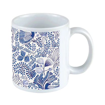 Blue Flowers - Mug white