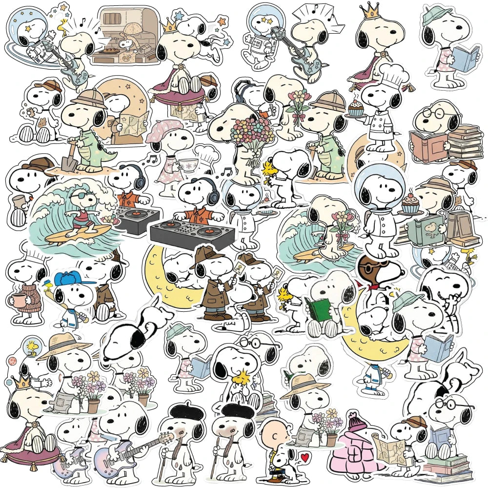Snoopy Stickers Pack – 42+ Cute Waterproof Cartoon Stickers