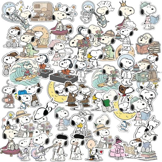 Snoopy Stickers Pack – 42+ Cute Waterproof Cartoon Stickers