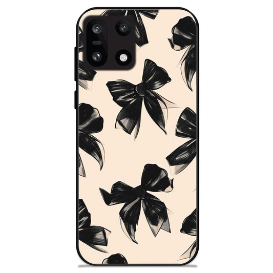 Black Bows - Glossy Metal Silicone Case For OnePlus Models
