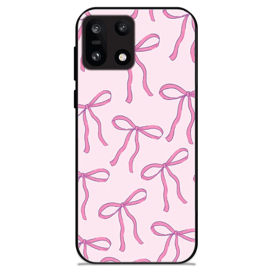 Pink Bows - Glossy Metal Silicone Case For OnePlus Models