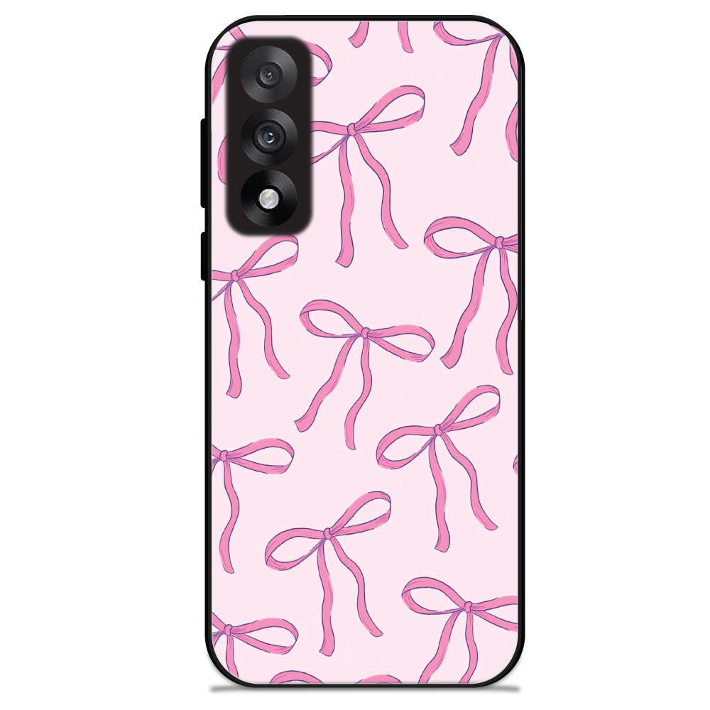 Pink Bows - Glossy Metal Silicone Cases for Oneplus