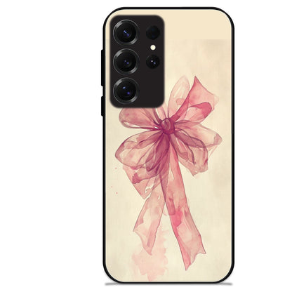 Pretty Pink Bows - Glossy Metal Silicone Cases for Samsung